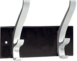 Kapstok wand Unilux Cypres 2 haken metallic grijs