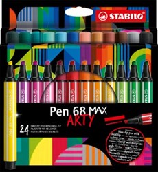 STABILO pen 68 viltstift MAX ARTY etui van 24 stuks assorti