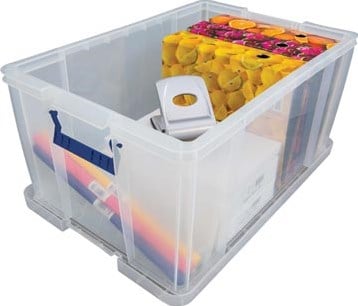 Opbergbox groot 70 liter transparant Bankers Box-2