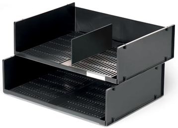 Brievenbak Durable A3 zwart stapelbaar 333 x 105 mm