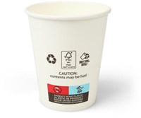 Kartonnen bekers 150 ml wit pak van 100 stuks-2