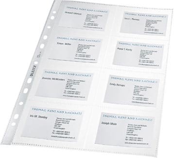 Showtas voor visitekaartjes LEITZ 4758 11-GAATS pk 10 stuks