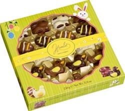 Hamlet paasfiguurtjes in chocolade, doos van 250 g