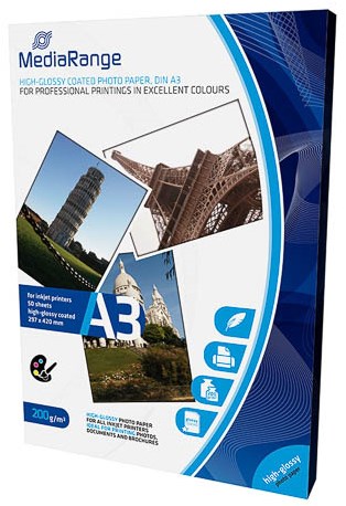 MEDIARANGE PHOTO PAPER A3 200gr WHITE A3 (297x420mm) 50sheet white 200gr