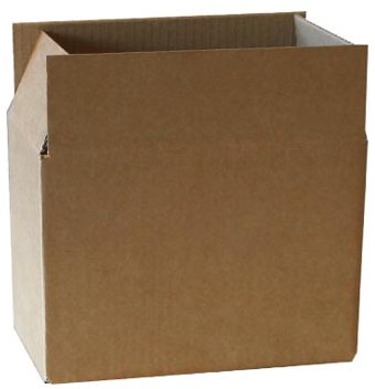 Verzenddoos enkele golf 3 mm bruin 230 x 130 x 160 mm