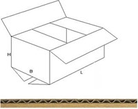Verzenddoos enkele golf bruin 305 x 220 x 150 cm-2