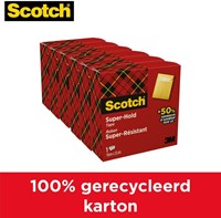 Plakband Scotch 700 Super Hold 19mmx25.4m transparant. Pak van 6 stuks-3