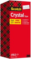 Plakband Scotch Crystal 600 19mmx33m transparant 7+1 gratis-3