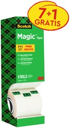 Onzichtbaar plakband Scotch Magic 810 19mmx33m 7+1 gratis