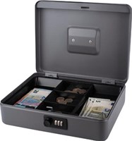 Geldkist Pavo met cijferslot 300x240x90mm donkergrijs-2