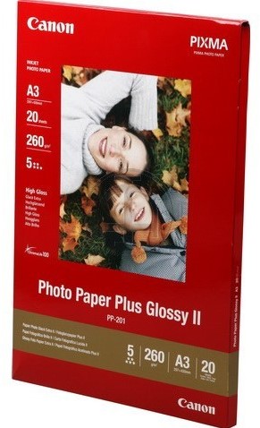 Canon Fotopapier PP-201 A3 260g/m² wit A3 (297x420mm) 20sheet white PP201 260gr