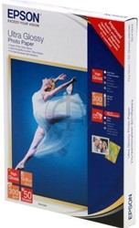 C13S041944 EPSON FOTOPAPIER 13x18cm sheet white ultra 300gr high gloss