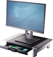 Monitorstandaard Fellowes Office Suites Verstelbaar met Opbergruimte Stuk grijs-2