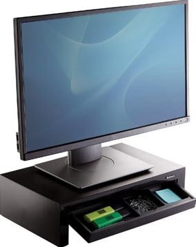 Monitorstandaard met lade Fellowes Designer Suites zwart-2