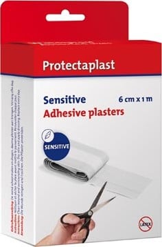 Pleisters op rol wit Protectaplast Sensitive 6 cm x 1 m