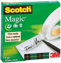 Scotch® plakband Magic  Tape ft 19 mm x 66 m