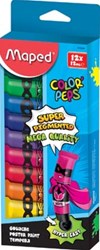 Maped Color'Peps plakkaatverf, tubes van 12 ml, ophangdoos met 12 tubes in geassorteerde kleuren