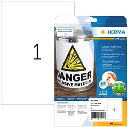 Herma etiketten 9500 A4 210x297mm polyethyleen 10stuks wit