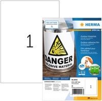 Herma etiketten 9543 A4 210x297mm polyester 40stuks wit