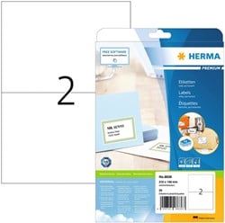 Herma etiketten 8636 210x148mm A4 premium wit 20stuks