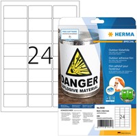 Herma etiketten 9532 63.5x33.9mm polyester 240stuks wit
