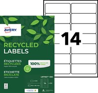 Avery etiket LR7163-100 99.1x38.1mm recycled wit 1400stuks-2
