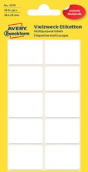 Avery etiketten Zweckform 3078 38x29mm wit 40stuks