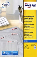 AVERY transparante etiketten 38,1 x 21,2mm 65 etiketten per vel