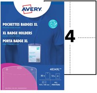 Keycord met badgehouder A6 en insteekkaarten 10 stuks-2