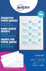AVERY Badge 40 x 75 mm 240 stuks