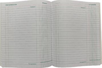 Jalema kasboeken 2 x 1 kolom kleur: blauw-2