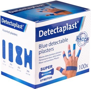 Blauwe pleisters Detectaplast Elastic assorti afmetingen pak van 100 stuks-3