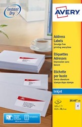 Avery universele etiketten 63,5x38,1mm 525stuks 21 etiketten per vel