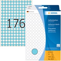 Herma etiketten 2213 rond 8mm blauw 5632stuks-2