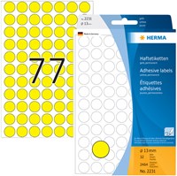 Herma etiketten 2231 rond 13Mm geel 2464stuks-2