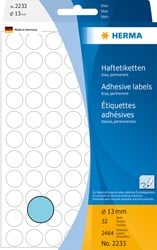 Etiket Herma 2233 rond 13Mm blauw