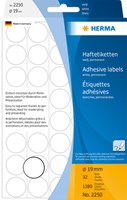 Herma etiketten 2250 rond 19mm wit 1280stuks