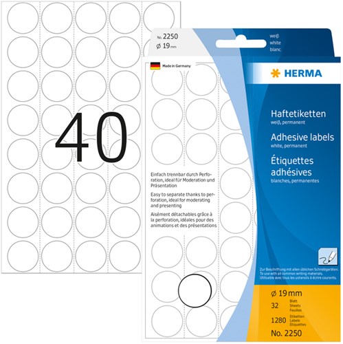 Herma etiketten 2250 rond 19mm wit 1280stuks-2