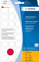 Herma etiketten 2256 rond 19mm fluor rood 960stuks