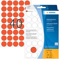 Herma etiketten 2252 rond 19mm rood 1280stuks-2