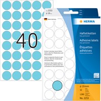 Herma etiketten 2253 rond 19mm blauw 1280stuks-2