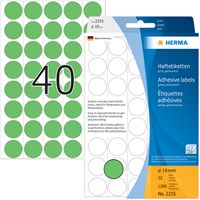 Herma etiketten 2255 rond 19mm groen 1280stuks-2