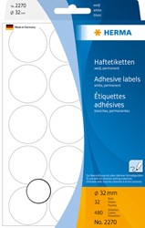 Herma etiketten 2270 rond 32mm wit 480stuks