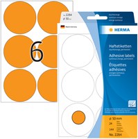 Herma etiketten 2284 rond 50mm fluor oranje 144st-2