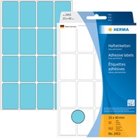 Herma etiketten 2453 25x40mm blauw 512stuks-3