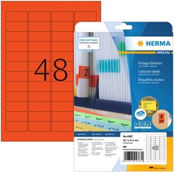 Herma etiketten 4367 45.7x21.2mm verwijderbaar rood 960stuks