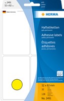 Herma etiketten 2491 52x82mm geel 128stuks