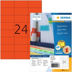 Herma etiketten 4407 70x37mm rood 2400stuks