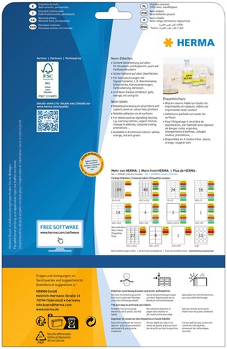 Herma etiketten 5140 63.5x29.6mm neongeel 540stuks-3