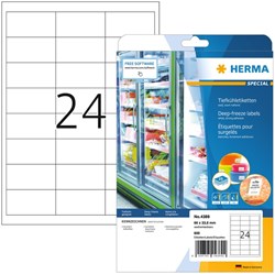 Herma etiketten 4389 66x33.8mm diepvries 600stuks wit
